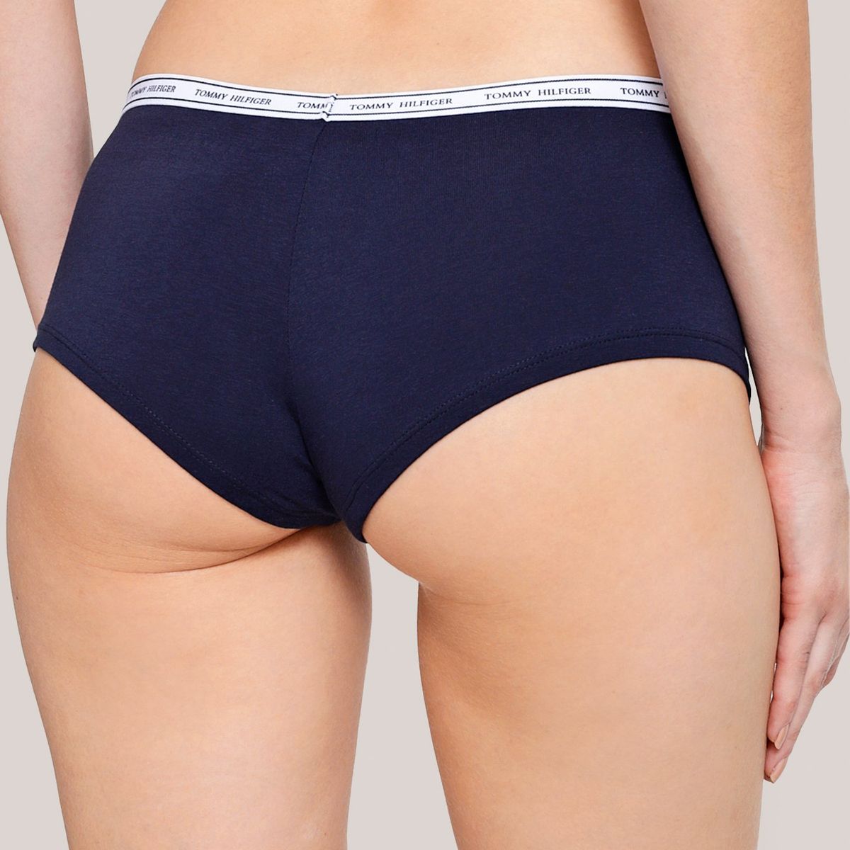 TOMMY HILFIGER - Calzón Boyshort Con Logo Azul Tommy Hilfiger