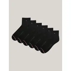 TOMMY HILFIGER - Pack 6 Par Calcetin Sport Athletic Negro