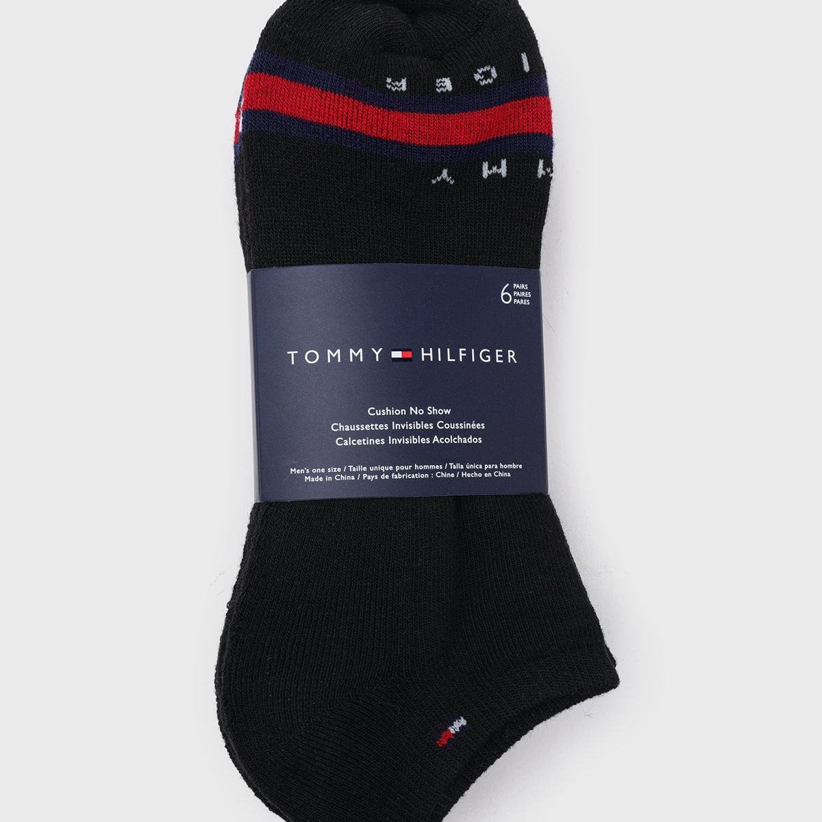 TOMMY HILFIGER - PACK DE 6 PARES DE CALCETINES ATHLETIC NEGRO TOMMY HILFIGER