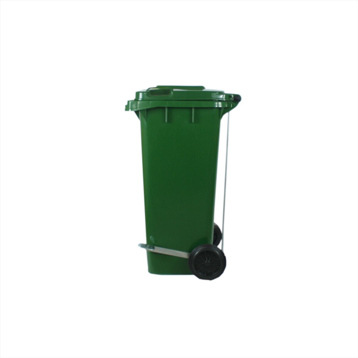 QRUBBER - Contenedor de Basura 120 lts. con pedal verde QRubber