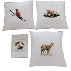 SEIGARD - Set De 3 Cojines Animales De Chile SEG2144 Color Blanco