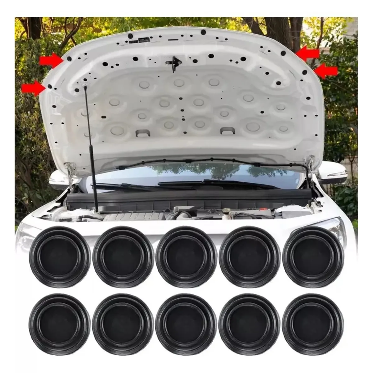 GENERICO - X12 Almohadillas Cierre Suave Impacto Puerta De Auto Silencio