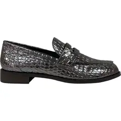 DETOGNI - Mocasín Mujer Plateado Salamanca