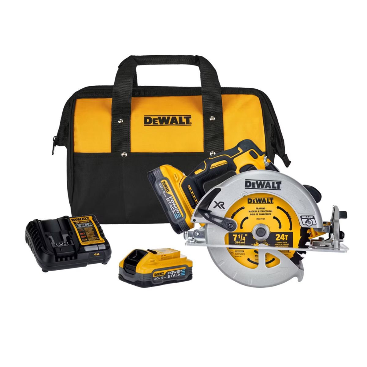 DEWALT - Kit Sierra Circular 7-1/4" DEWALT 20V + 2 bat Mod: DCS570H2-B2