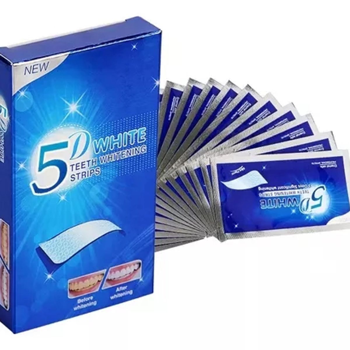 GENERICO - Tiras Blanqueamiento Dental 5d Advanced teed 2 Cajas.