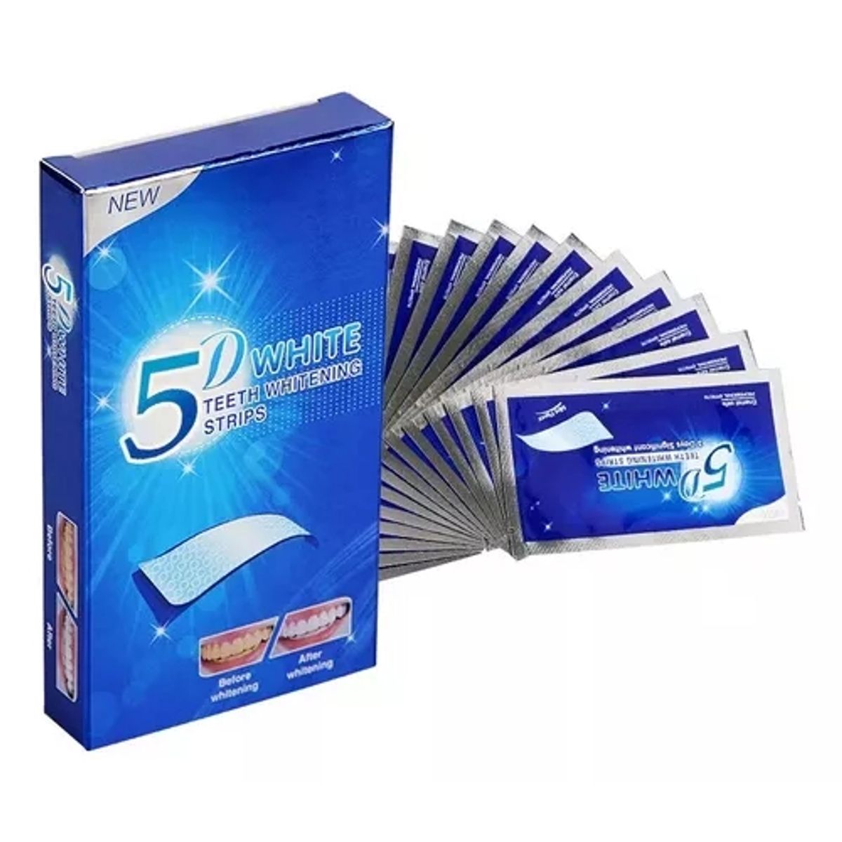 GENERICO - Tiras Blanqueamiento Dental 5d Advanced teed 2 Cajas.