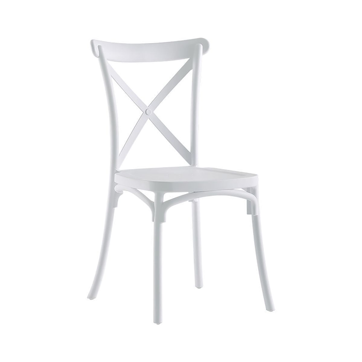 HOME&DESIGN - Silla Blanca con Respaldo Cruzado