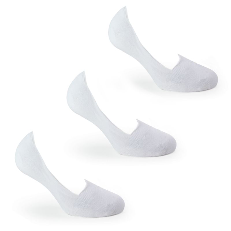 MONARCH - Calcetín Invisible Tri-Pack Blanco Monarch