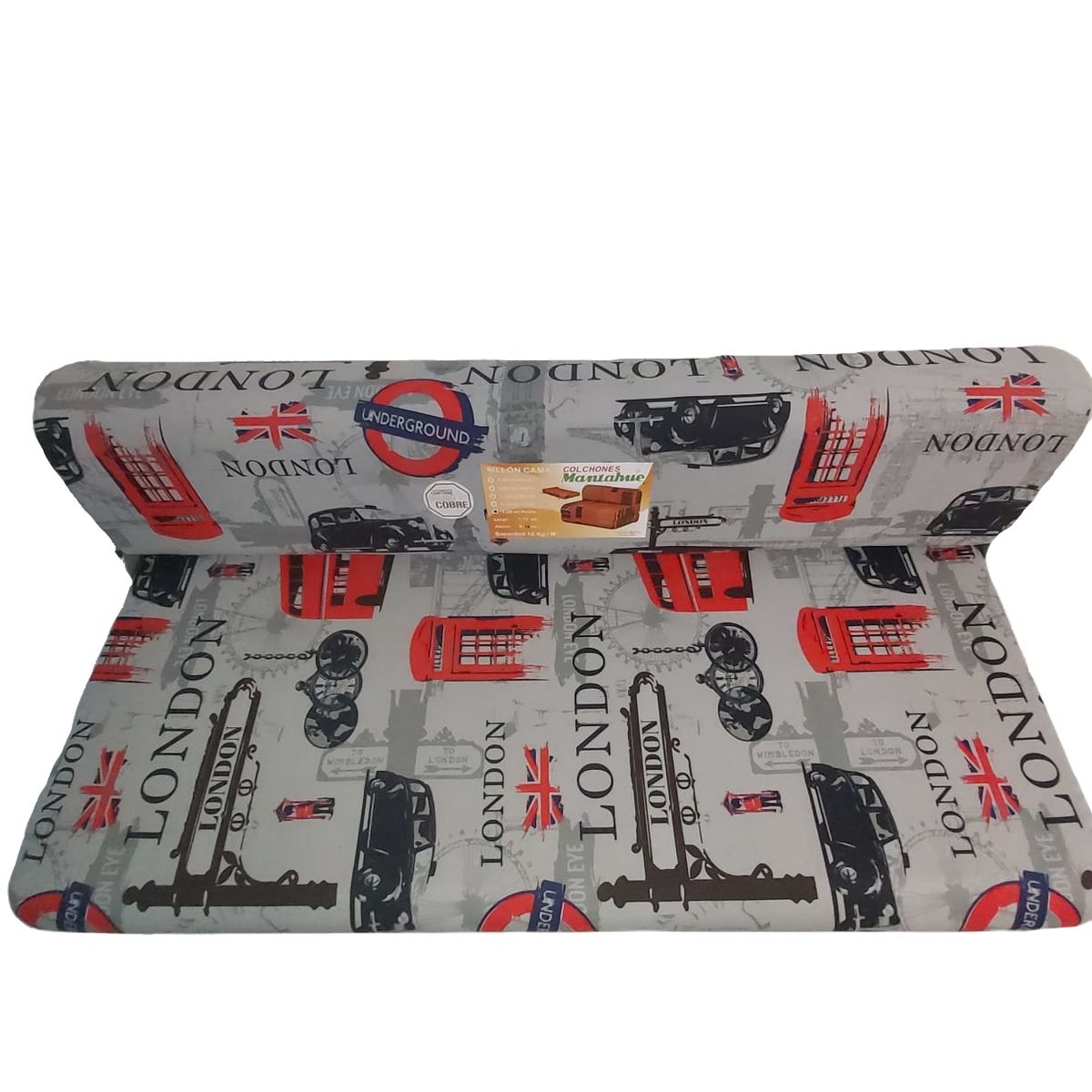 INCAL - Sillón / Sofá Cama 105 cm London Grande Gris D18 Incal