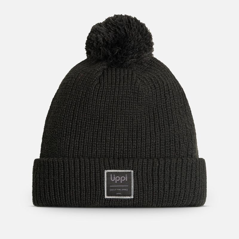 LIPPI - Gorro Unisex Fly Line Pom Blend-Pro Beanie Negro Lippi