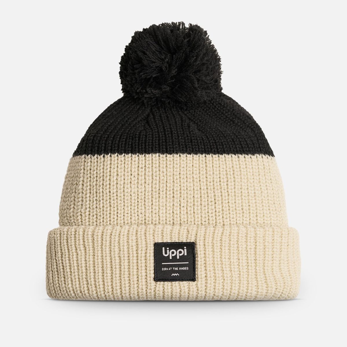 LIPPI - Gorro Unisex Fly Line Pom Blend-Pro Beanie Crema Lippi