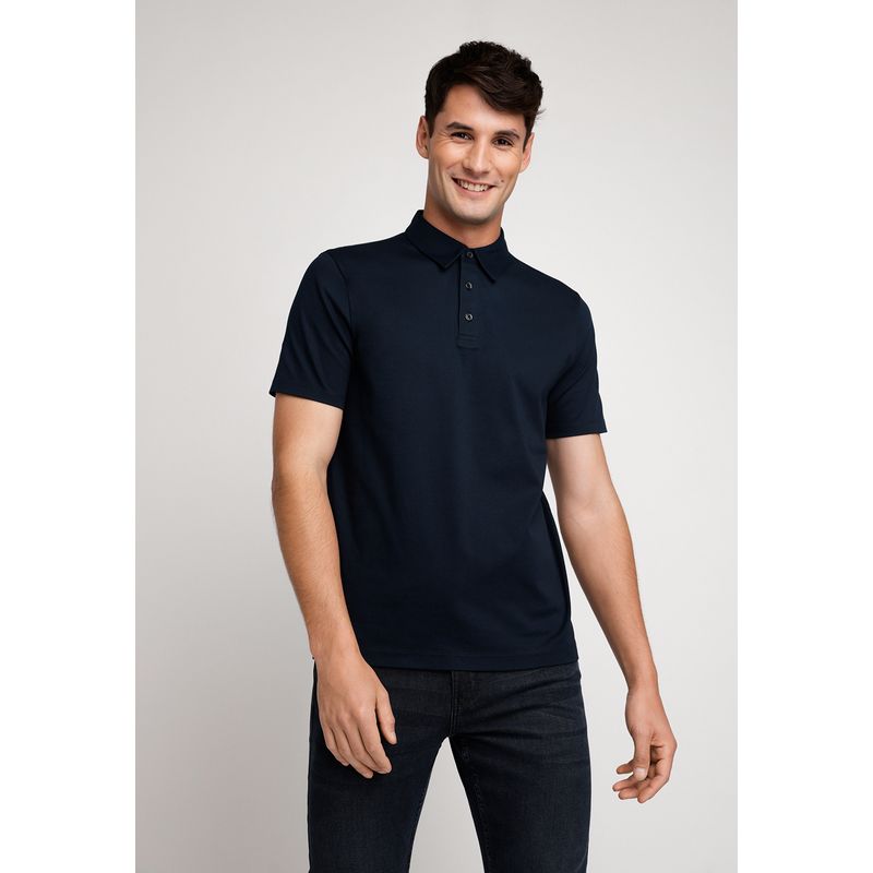 PERRY ELLIS - Polera Hombre Polo Lisa Navy