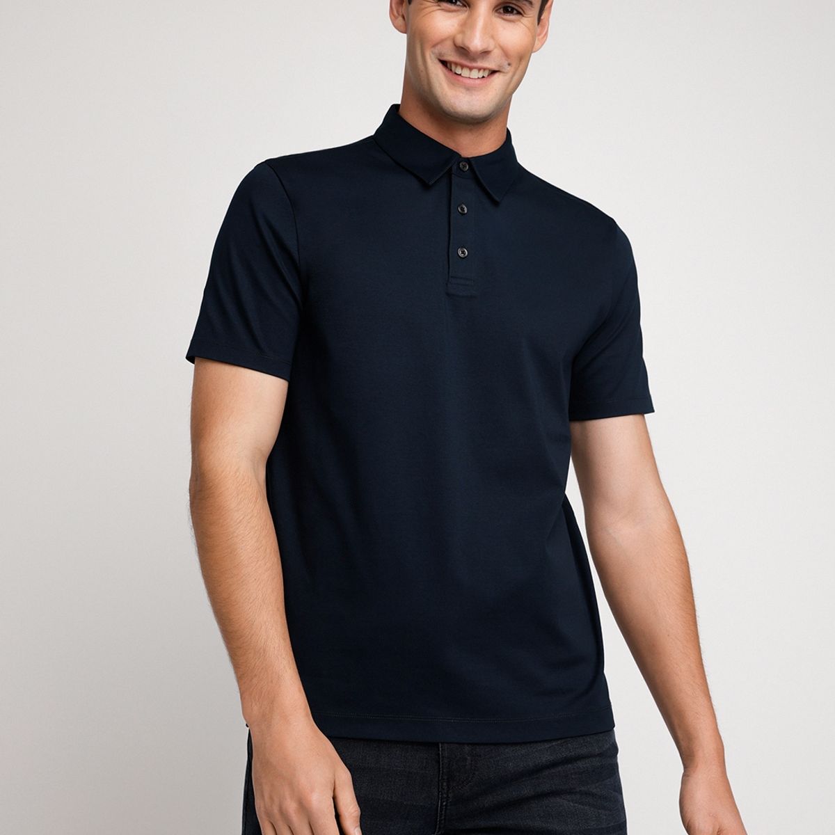PERRY ELLIS - Polera Hombre Polo Lisa Navy