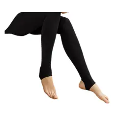 UTILISIMO - Pack 5 Calzas de Mujer Efecto Piel Chiporro (Estira a XL) Negro OMAS
