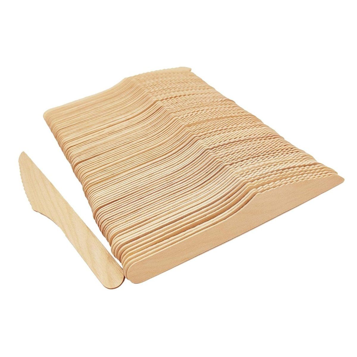 OMNIPACK - Cuchillos De Madera Ecológicos 16 cm (100 Unidades)