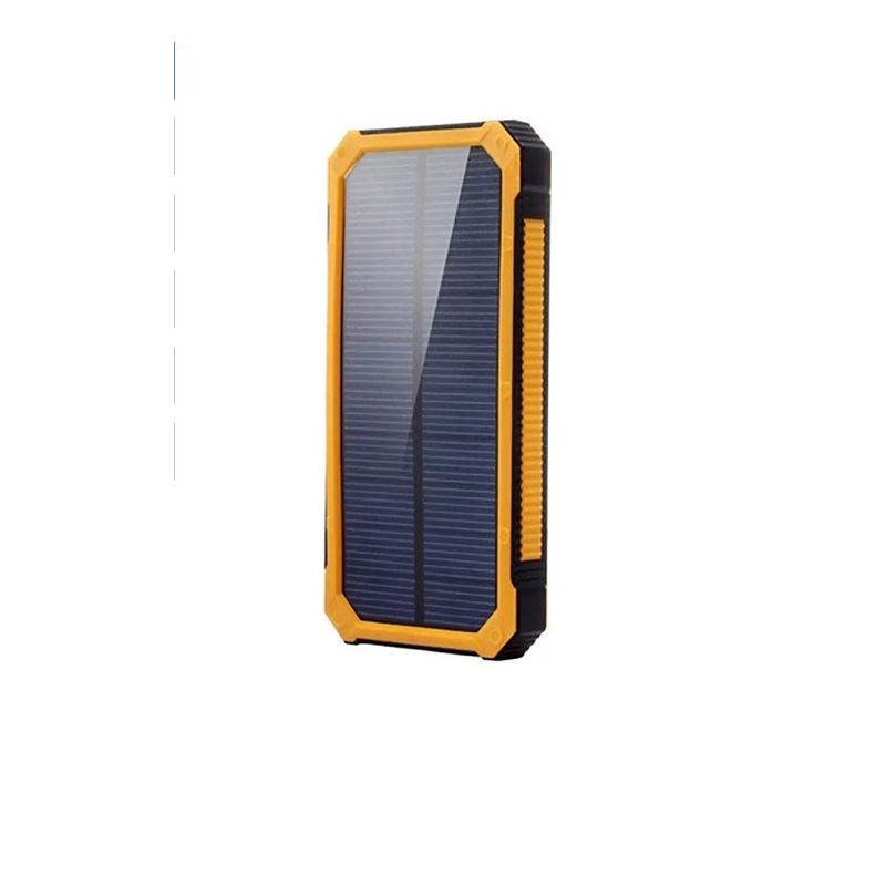 GENERICO - Cargador Portátil Recargable 20.000 Mah Solar Powerbank Color Naranja