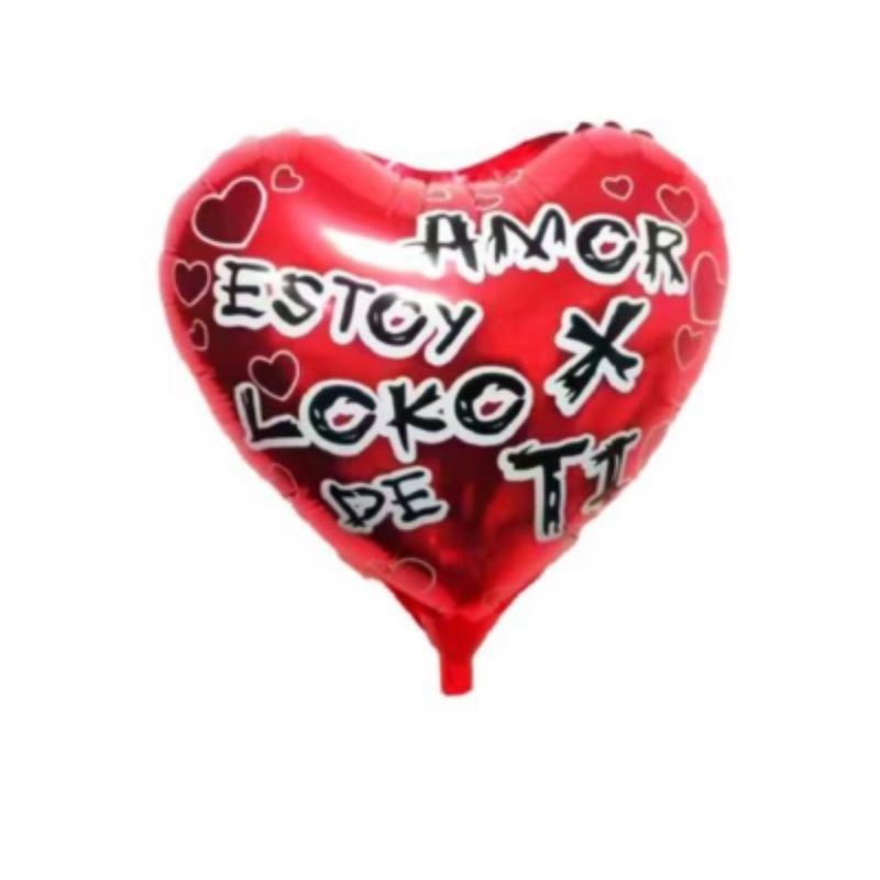 GENERICO - Globo Diseño Corazon - Amor Estoy Loko Por Ti