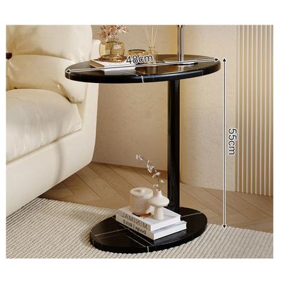 Imagen 2 del producto Mesa De Centro Lateral Living Vanguardia Melamina 48x55cm negro