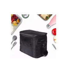 GENERICO - Lonchera Bolsa Termica Colación Almuerzo Portatil Unisex Negro.