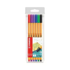 STABILO - Set 6 Fineliner point 88 - F 0,4mm