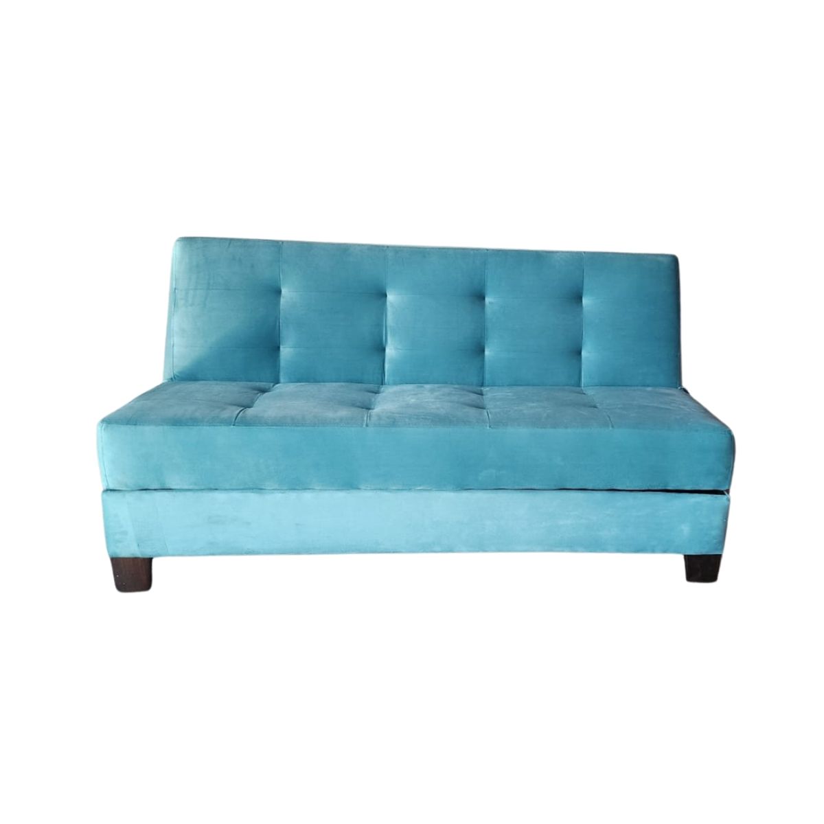 MUEBLES HVM - Futon Cama Baul Patagonia 15P calipso felpa Pmadera