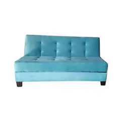 MUEBLES HVM - Futon Cama Baul Patagonia 15P calipso felpa Pmadera