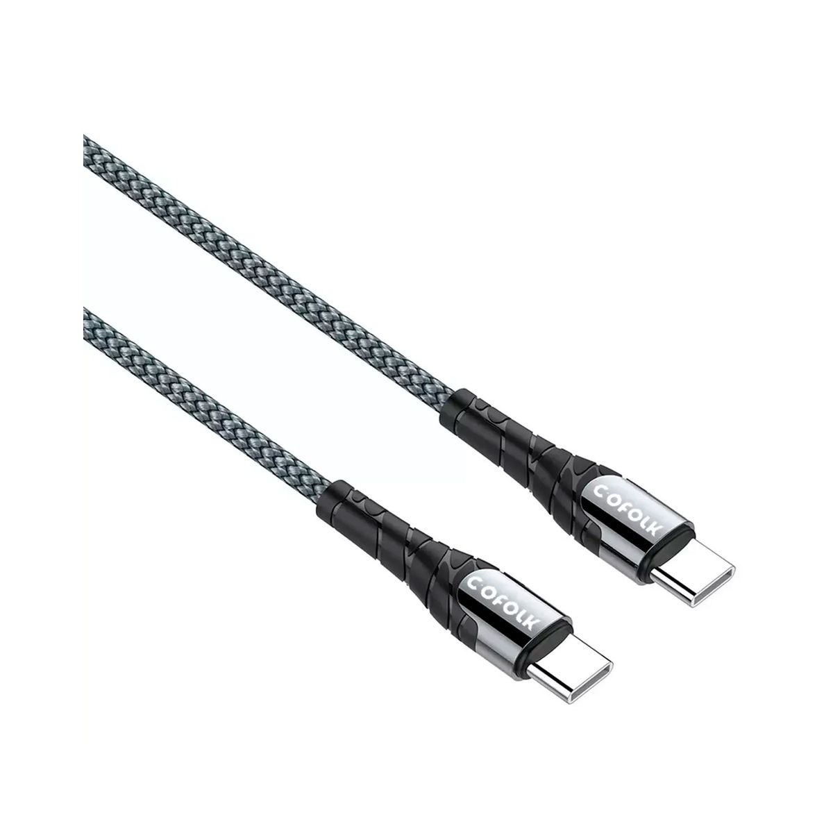 GENERICO - Cable De Carga Usb C A Usb C Pd 65w 2 Metros - Cofolk Color Gris