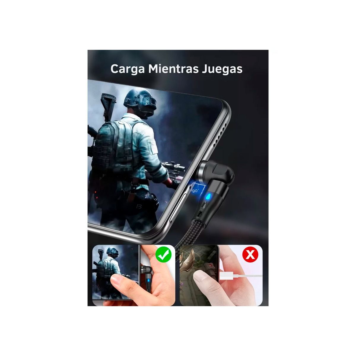 GENERICO - Cable Magnético Carga Rápida + Trasmision De Datos 3 En 1