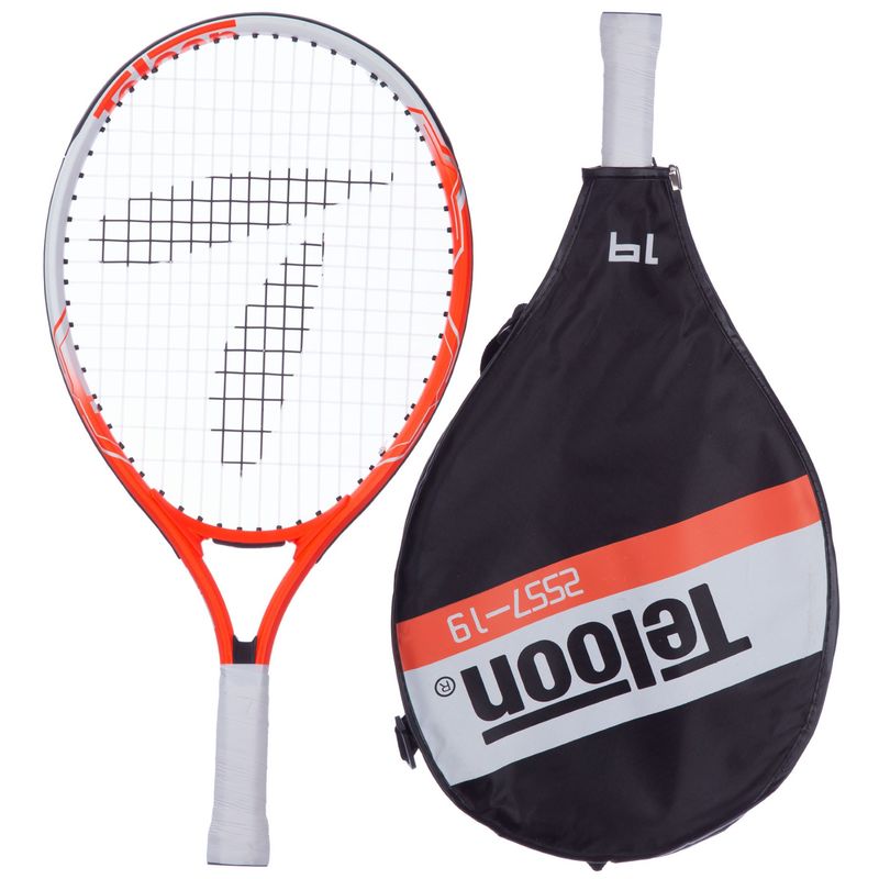 TELOON - Raqueta Tenis Niños (2-3 años) Teloon 19 Pulgadas Naranjo