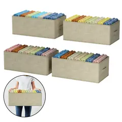 AIZO - 4x Bolsas Organizador Ropa Caja Plegable Almacenamiento