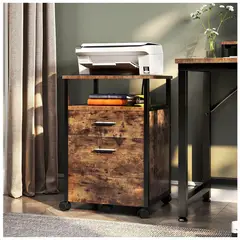 WELDMON - Archivador 2 Cajones móvil con Soporte para Impresora