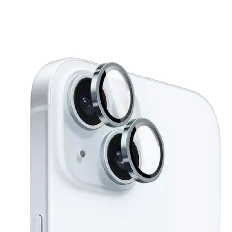 GENERICO - Protector De Camara Para iPhone 15-15 Plus - Azul