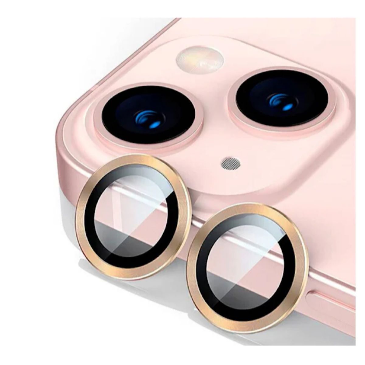 GENERICO - Protector De Camara Para iPhone 15-15 Plus - Dorado