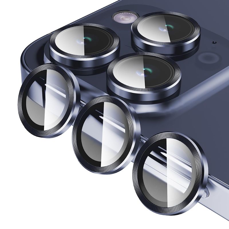 GENERICO - Protector De Camara Para iPhone 15 Pro Max-15 Pro - Azul