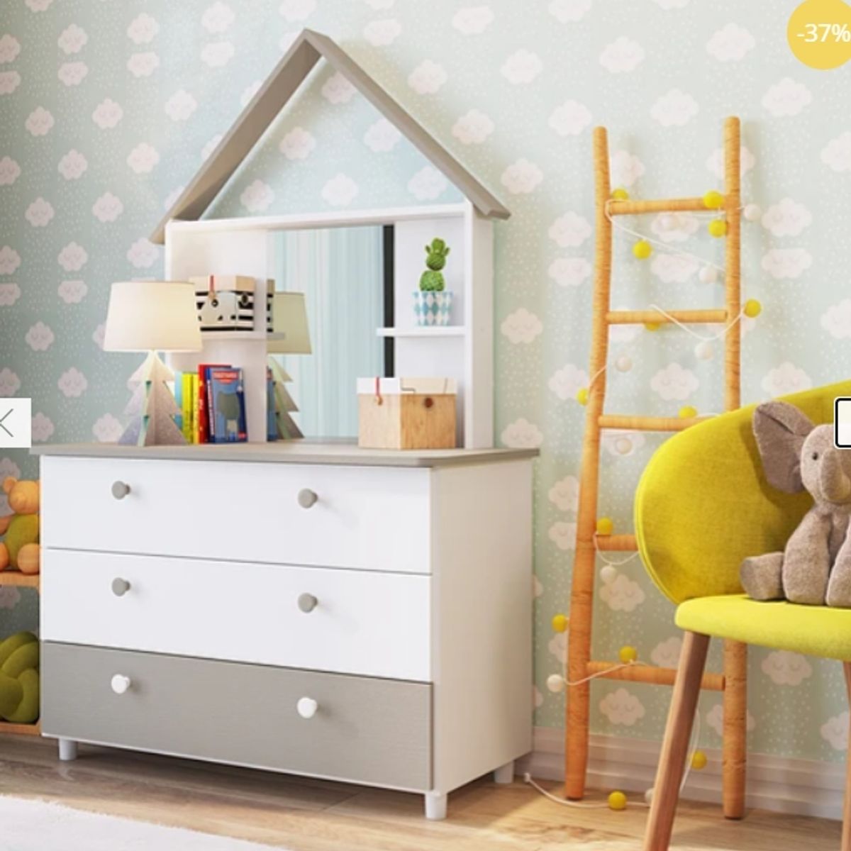 KIDSCOOL - Comoda Infantil Con Espejo Amore