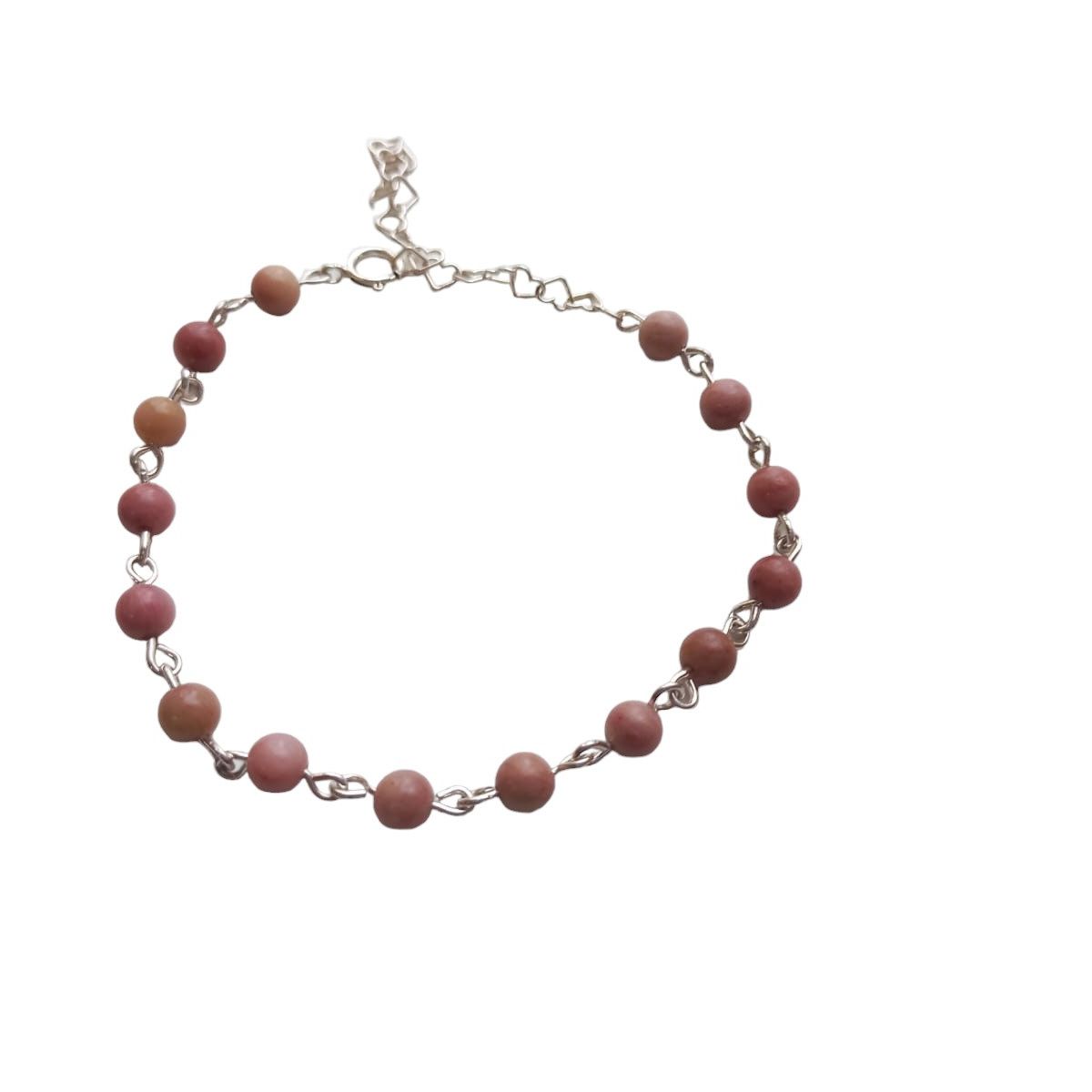 GENERICO - Pulsera plata con rodocrosita