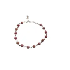 GENERICO - Pulsera plata con rodocrosita