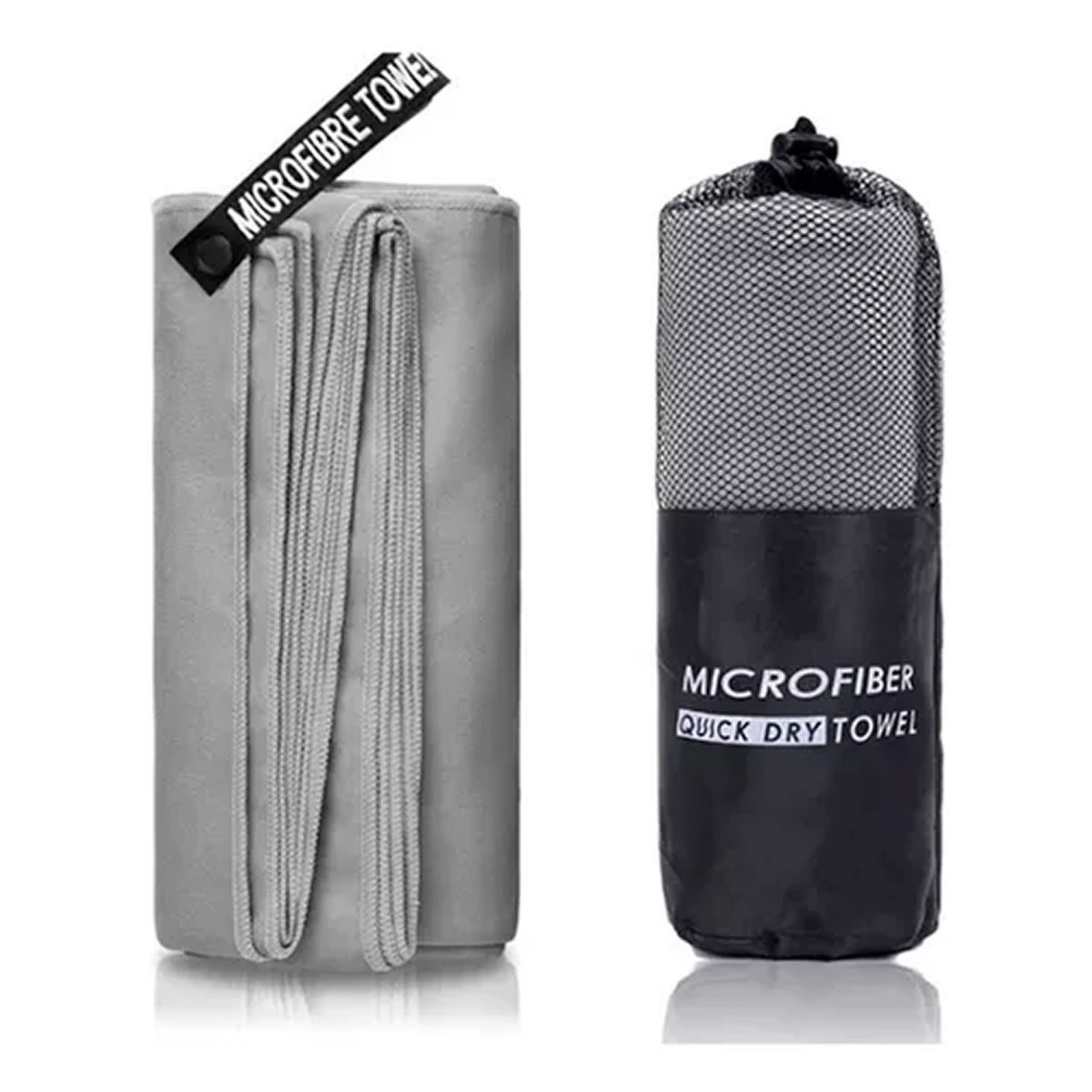 ESHOPANGIE - Toalla De Microfibra Deporte Viaje Secado Rapido 2 Und Gris