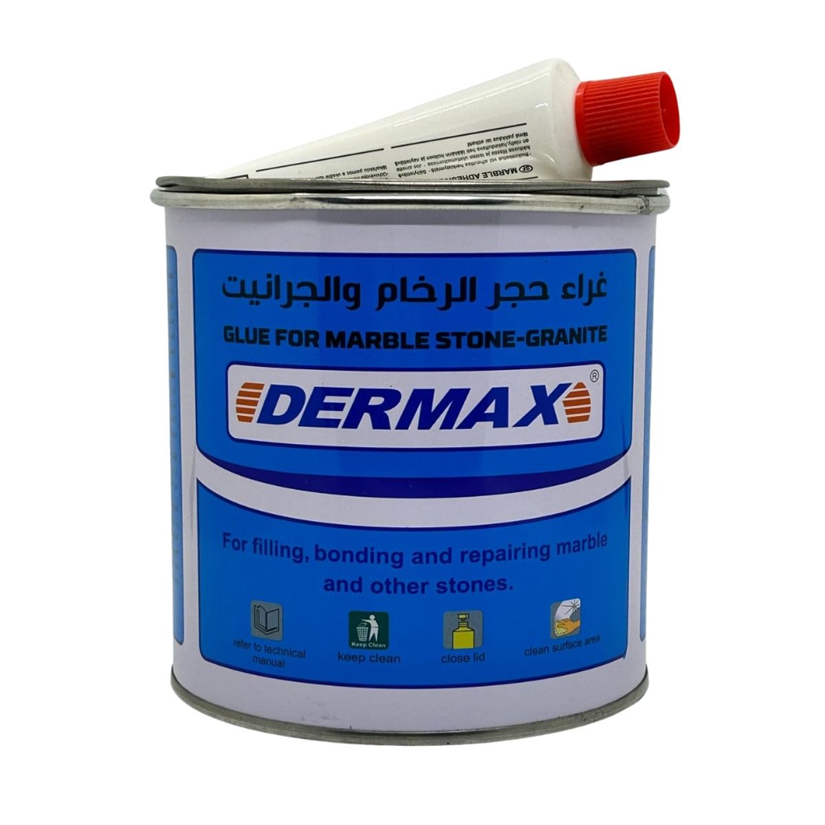 GENERICO - Pegamento para Mármol - Granito 1kg Blanca DERMAX con Catalizador