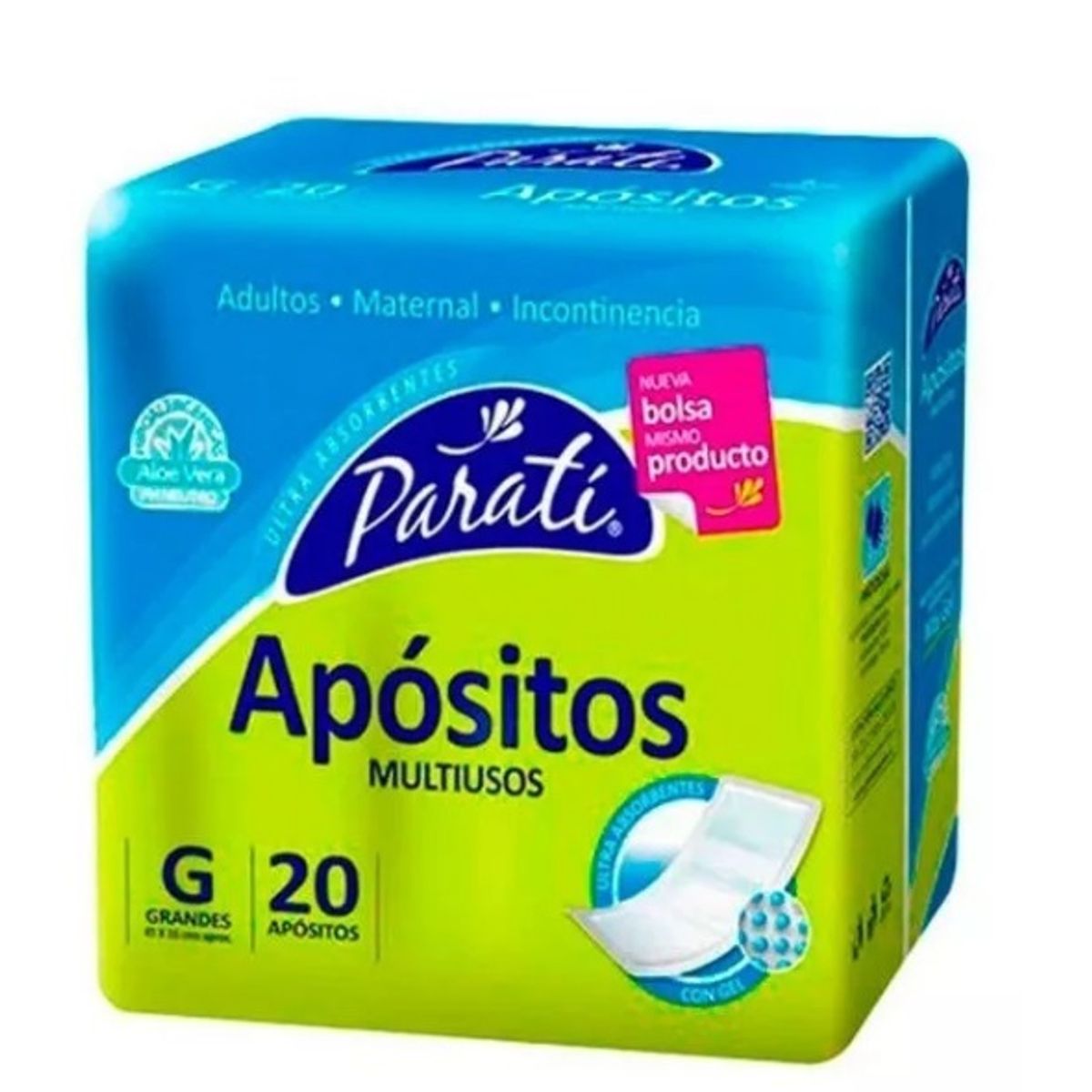 GENERICO - Apositos Para Ti Talla G, 6 Paquete 120 unidades
