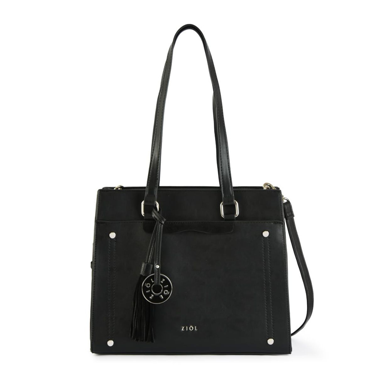 ZIOL - Cartera tote tres divisiones inisa mediana negro