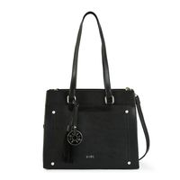 Cartera tote tres divisiones inisa mediana negro