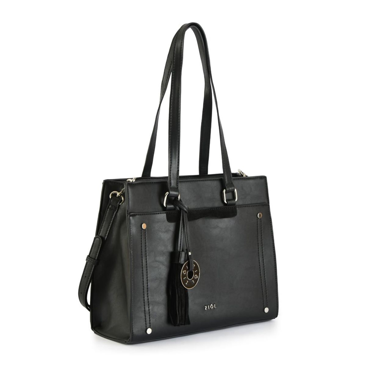 ZIOL - Cartera tote tres divisiones inisa mediana negro