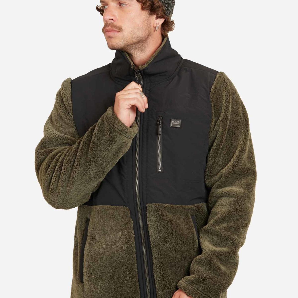 MAUI AND SONS - Poleron Chiporro All Winter Verde Hombre Maui And Sons