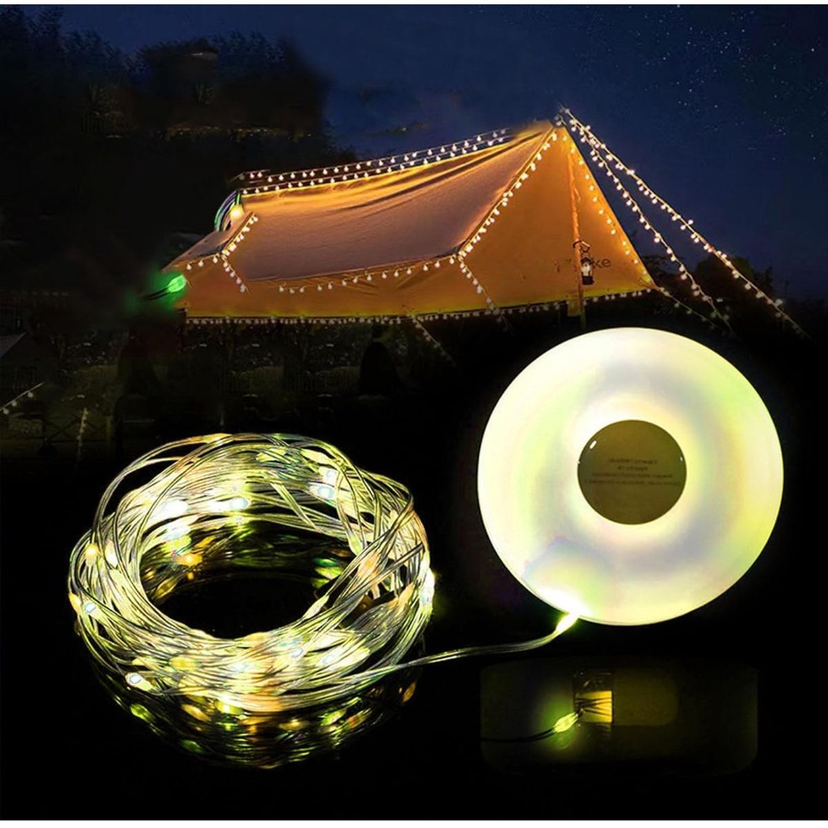 GENERICO - Luces de Camping USB String Lights LED tipo cadena