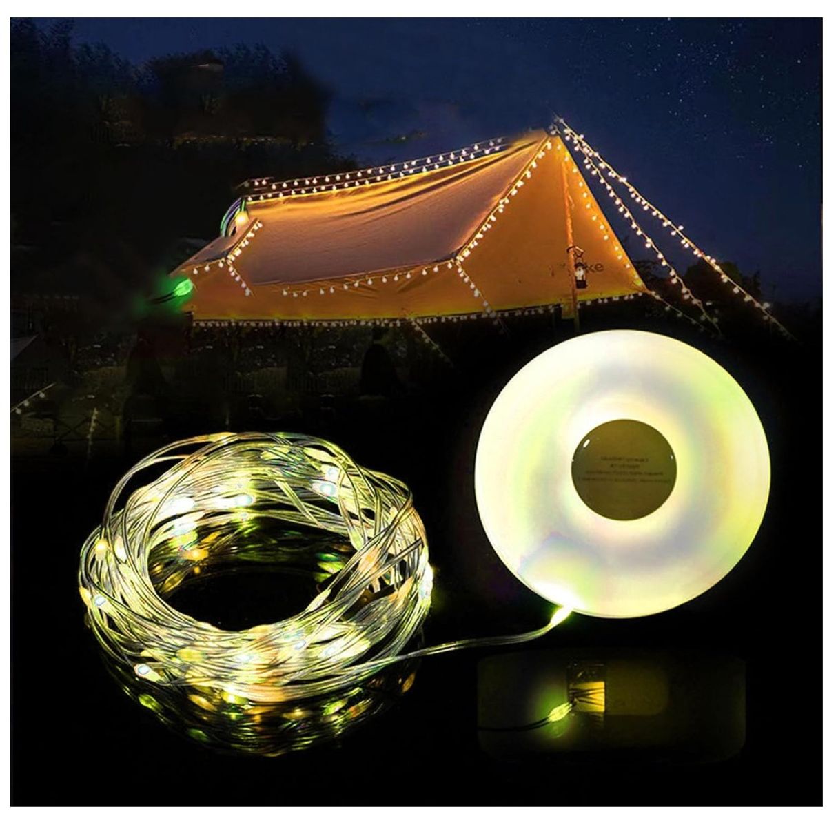 GENERICO - Luces de Camping USB String Lights LED tipo cadena