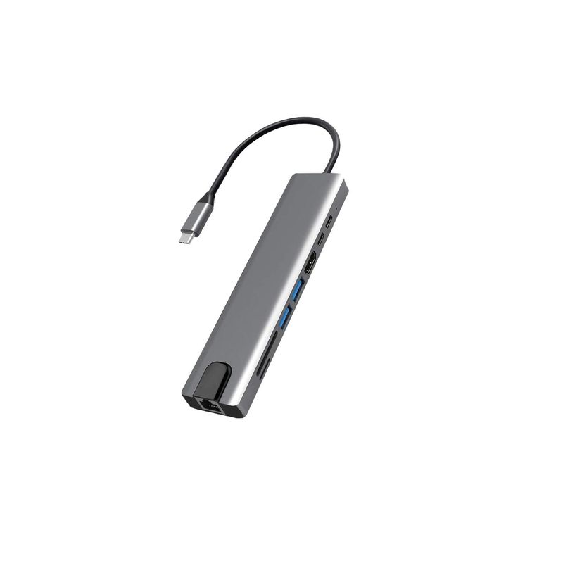TECNOLAB - Hub Conector Tipo C 8 En 1 - SC