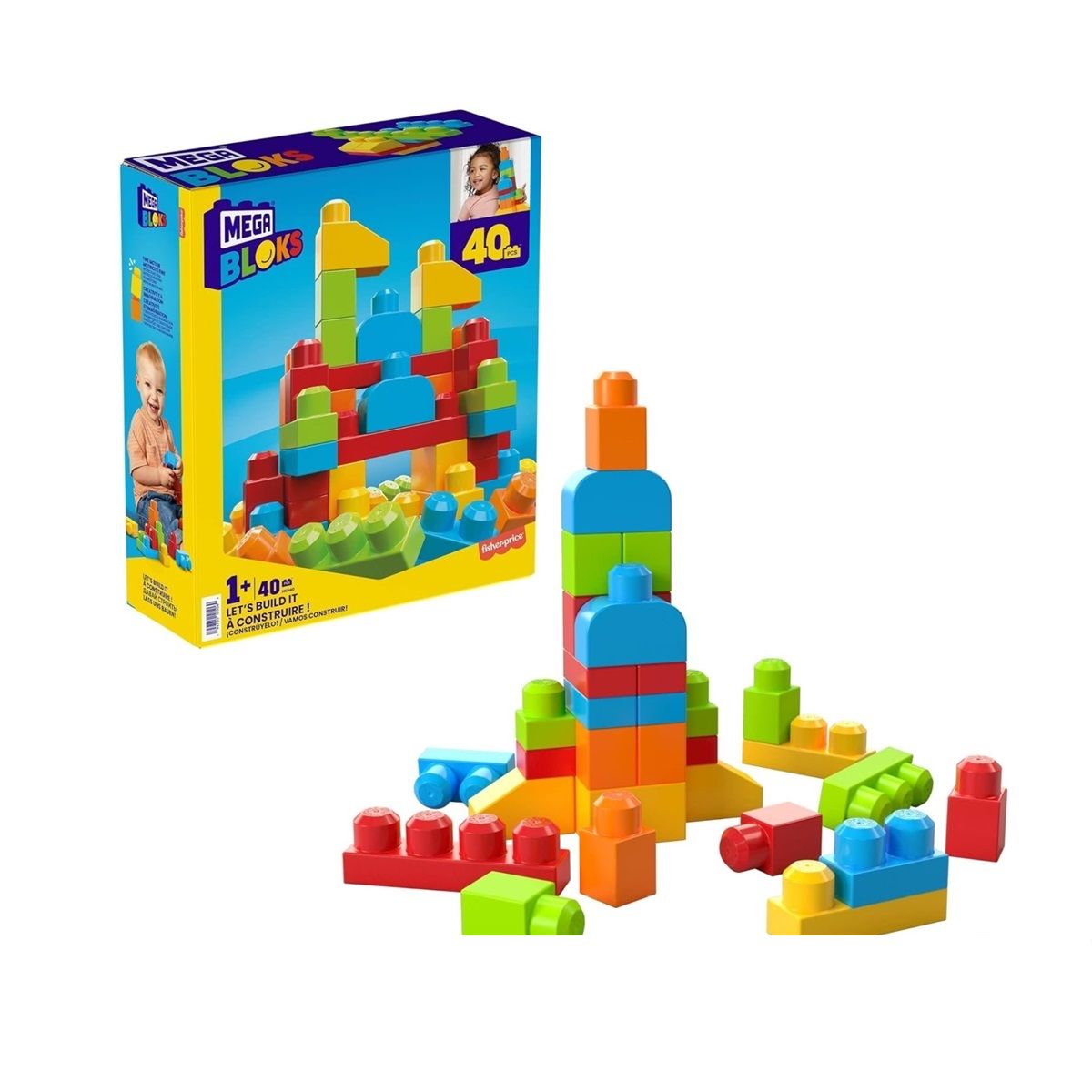 MEGA BLOKS - Juguete de Construcción Mega Bloks 40 Pcs