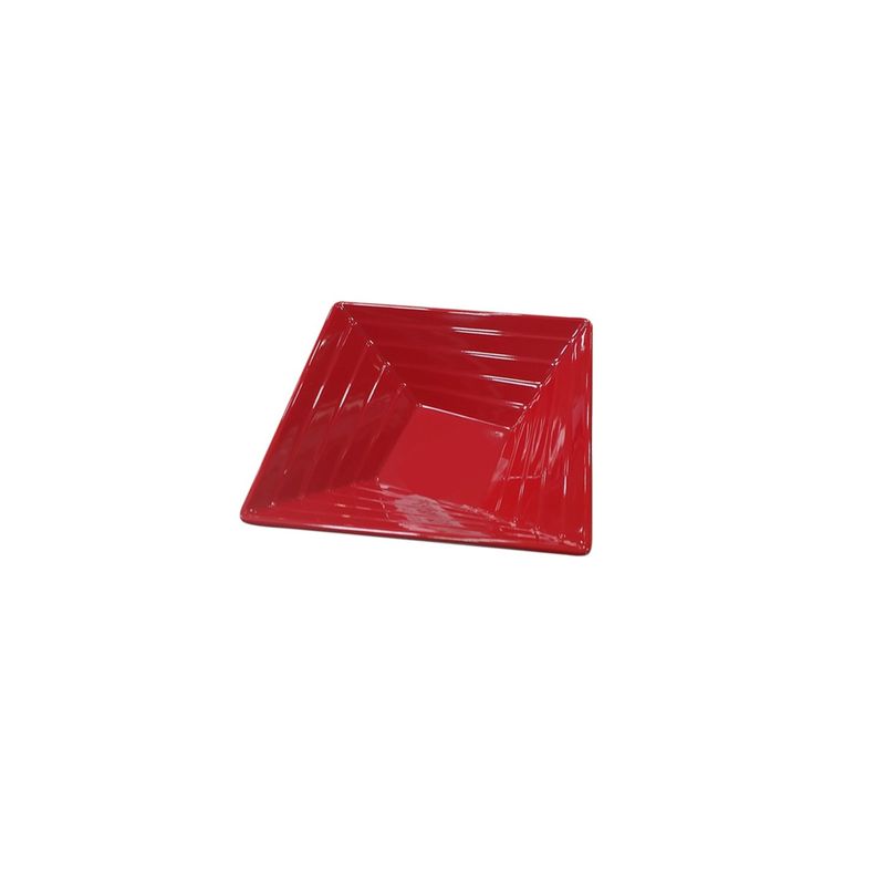 IMAHE - Set De 4 Bowl Cuadrado Melamina 15 Cm. Rojo IMAHE
