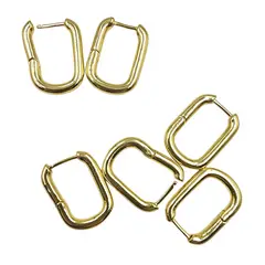 GENERICO - Set De 6 Pares De Bases De Aros Con Baño De Oro Modelos 8